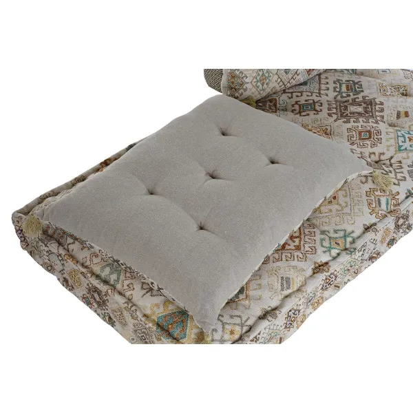 2-paikkainen sohva DKD Home Decor Keltainen Ruskea Beige 145 x 76 x 13 cm