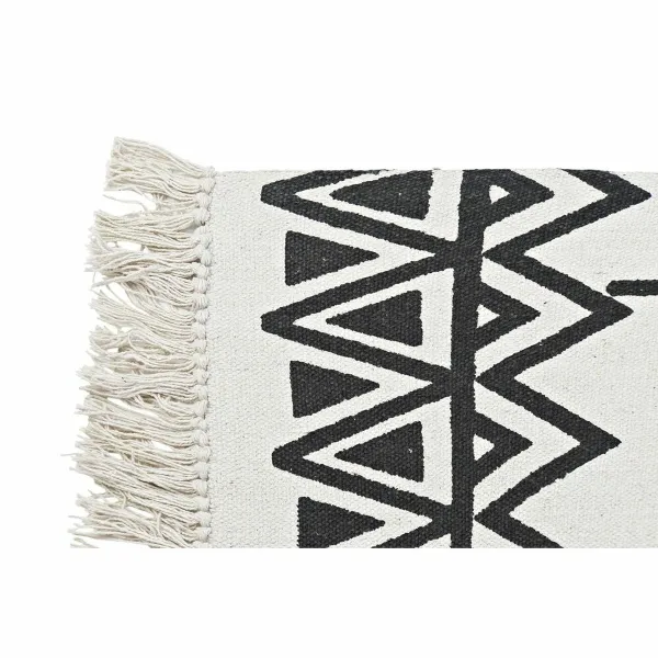 Kilimas DKD Home Decor 160 x 250 x 0,7 cm Juoda Poliesteris Medvilnė Balta Ikat Boho