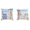 Tyyny DKD Home Decor Ranta Polyesteri Alumiini Monivärinen Välimeren (45 x 10 x 45 cm) (2 osaa)