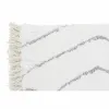 Matto DKD Home Decor Valkoinen Harmaa Vinoneliö Scandi Ø 9,4 cm 120 x 180 x 3 cm