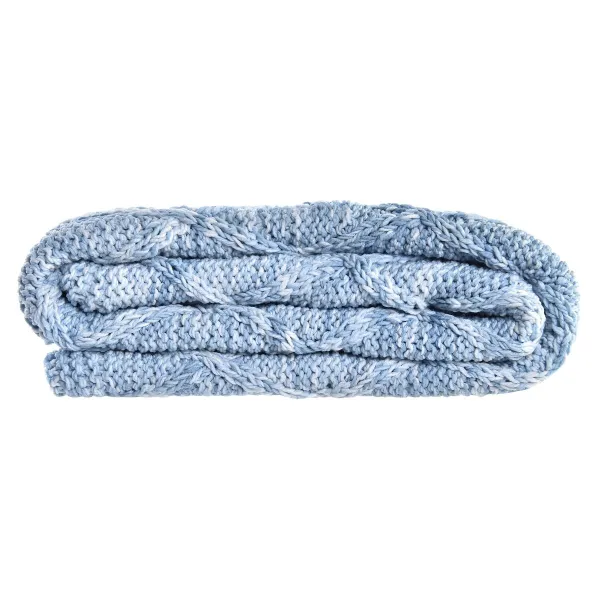 Покрывало DKD Home Decor Синий Небесный синий 150 x 125 x 1 cm (2 штук)