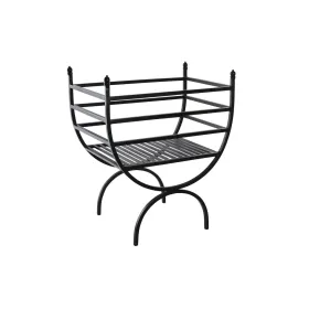 Дровяная кладка DKD Home Decor Чёрный Сталь 48 x 30 x 57 cm Подставка для дров