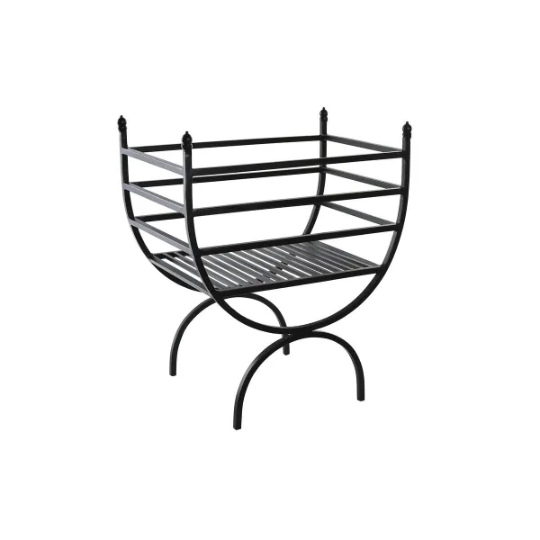 Дровяная кладка DKD Home Decor Чёрный Сталь 48 x 30 x 57 cm Подставка для дров