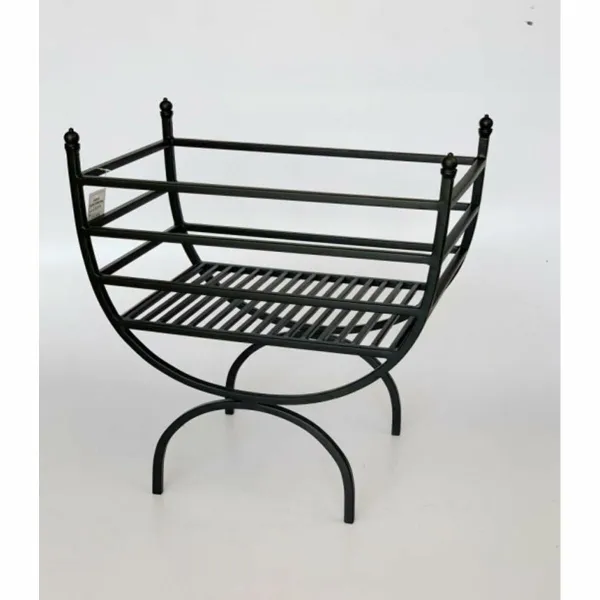 Дровяная кладка DKD Home Decor Чёрный Сталь 48 x 30 x 57 cm Подставка для дров