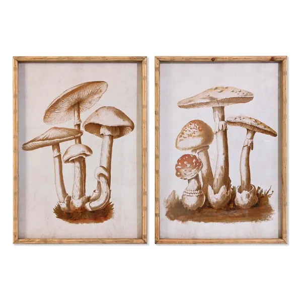 Glezna DKD Home Decor Bambuss Stikls 50 x 70 x 2,8 cm 50 x 2,8 x 70 cm