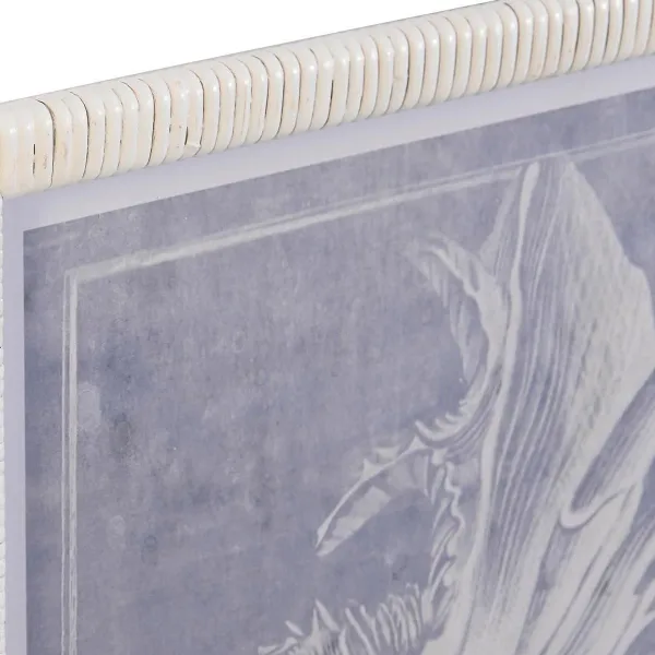 Glezna DKD Home Decor Stikls Rotangpalma 50 x 2 x 60 cm 50 x 60 x 2,5 cm Gliemežvāks