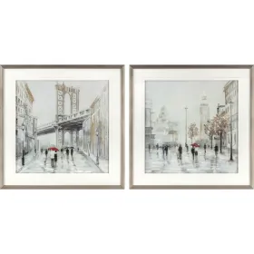 Canvas DKD Home Decor polystyrene Canvas 60 x 3 x 60 cm 63 x 3 x 63 cm