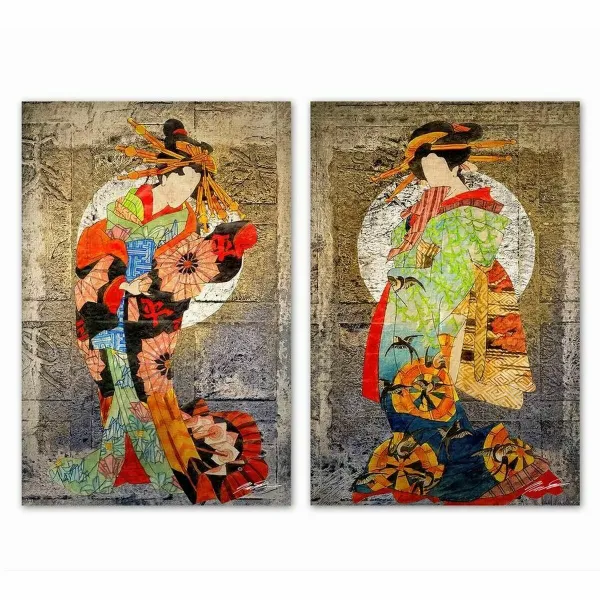 Drobė DKD Home Decor Pušis Drobė 40 x 1,8 x 60 cm