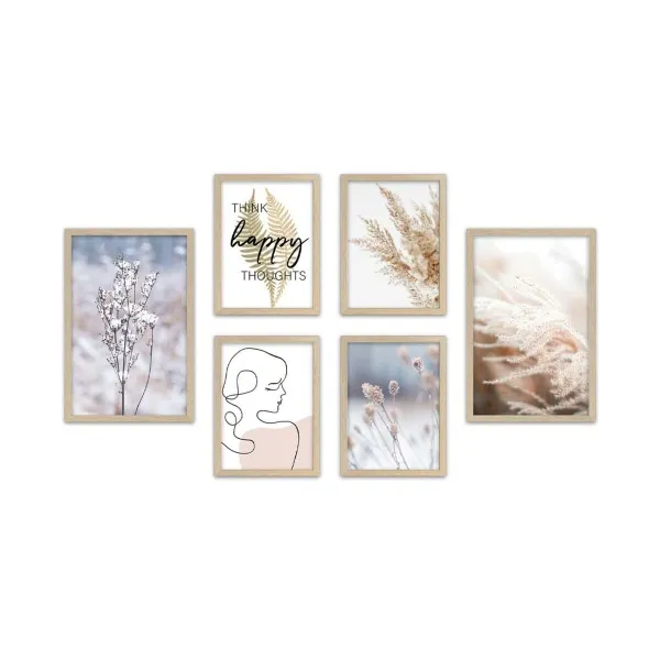 Canvas DKD Home Decor Pinewood Canvas 40 x 2 x 60 cm