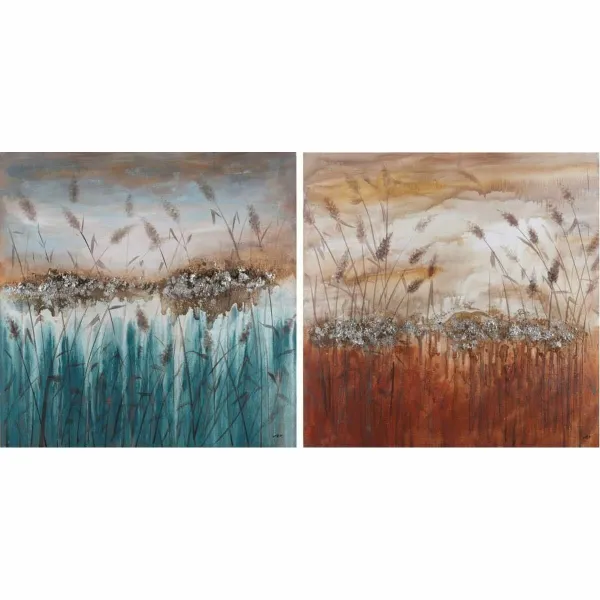Kangas DKD Home Decor Mäntypuu Kangas 100 x 3,5 x 100 cm