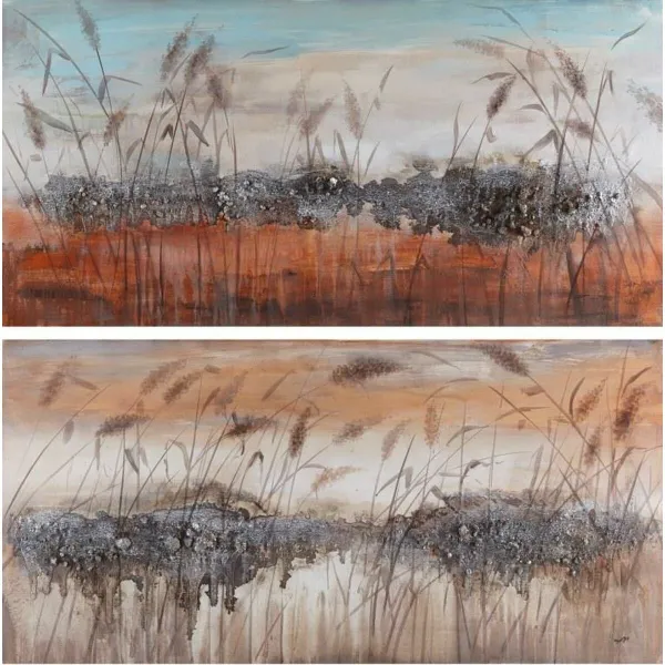 Canvas DKD Home Decor Pinewood Canvas 140 x 3,5 x 70 cm