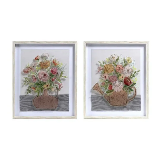 Картина DKD Home Decor Ваза для цветов (53 x 3 x 63 cm) (2 штук)