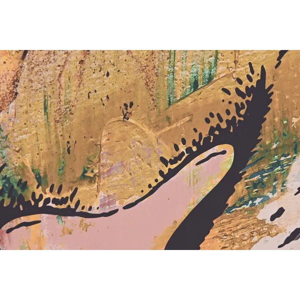 Kangas DKD Home Decor Kangas Puu MDF 140 x 3,8 x 100 cm (3 Kappaletta)
