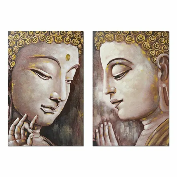 Canvas DKD Home Decor Canvas MDF Wood 80 x 3 x 120 cm