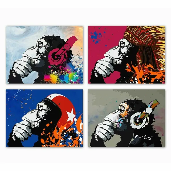 Canvas DKD Home Decor Canvas Koks MDF 70 x 1,8 x 50 cm