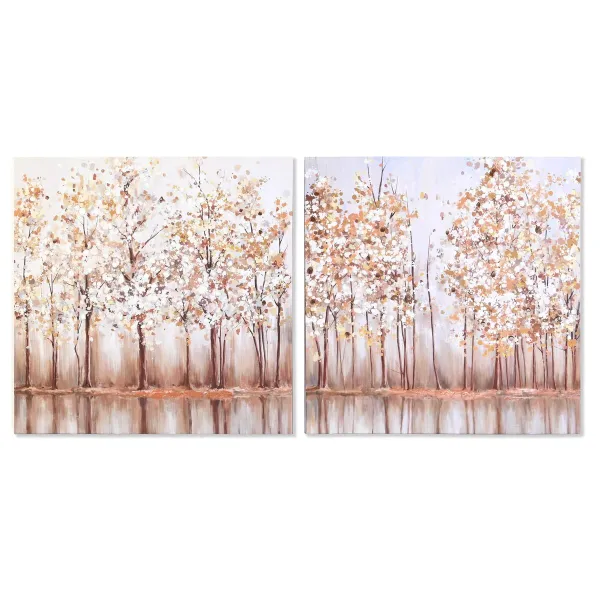Canvas DKD Home Decor Koki Tradicionāls 90 x 2 x 90 cm (2 gb.)