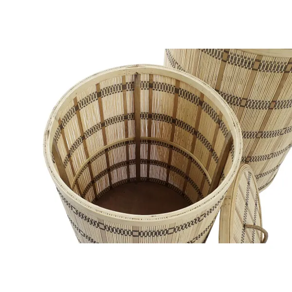 Korisetti DKD Home Decor Ruskea Luonnollinen Bambu (2 Kappaletta)