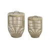 Набор корзин DKD Home Decor Натуральный Светло-коричневый Бамбук (2 Предметы)