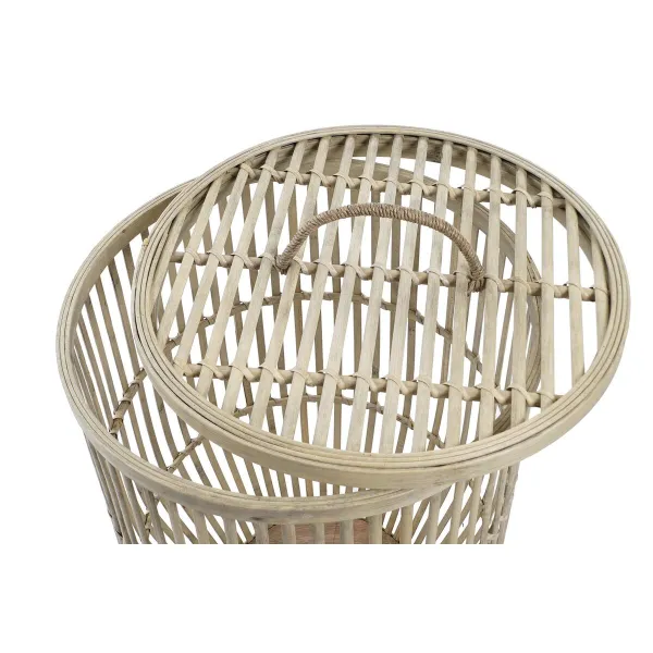 Набор корзин DKD Home Decor Натуральный Светло-коричневый Бамбук (2 Предметы)