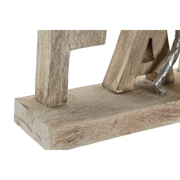 Dekoratyvinė figūrėlė DKD Home Decor Ruda Aliuminis Mango mediena (55 x 7,5 x 21 cm)