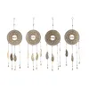 Koristehahmo DKD Home Decor Kullattu Höyhenet 25 x 1 x 77 cm