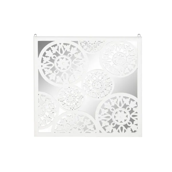 Wall Decoration DKD Home Decor Mirror White MDF Wood (90 x 1,5 x 90 cm)