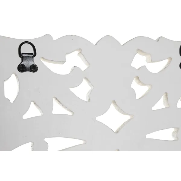 Seinäkoriste DKD Home Decor Peili Valkoinen Puu MDF (90 x 1,5 x 90 cm)