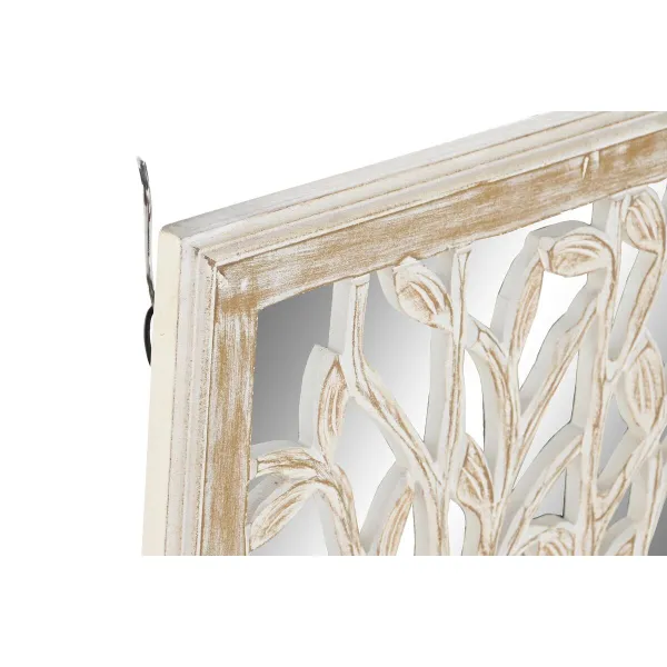 Настенный декор DKD Home Decor Зеркало Дерево Белый Деревянный MDF (45 x 2,5 x 65 cm)
