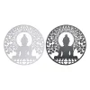 Sienu dekors DKD Home Decor Metāls Buda (2 gb.) (60 x 1 x 60 cm)