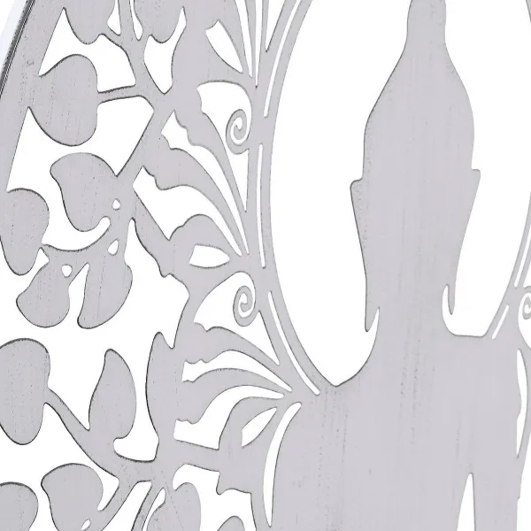 Seinäkoriste DKD Home Decor Metalli Buddha (2 osaa) (60 x 1 x 60 cm)