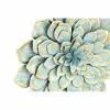 Sienų dekoracija DKD Home Decor 61 x 8 x 61 cm Gėlė Mėlyna Oranžinė Shabby Chic (2 vnt.)