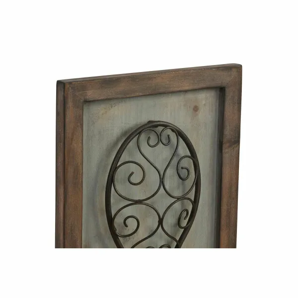 Dekoratīvās figūriņas DKD Home Decor Verouderde afwerking Metāls Koks Galda Piederumu (24 x 5 x 99 cm) (2 gb.)