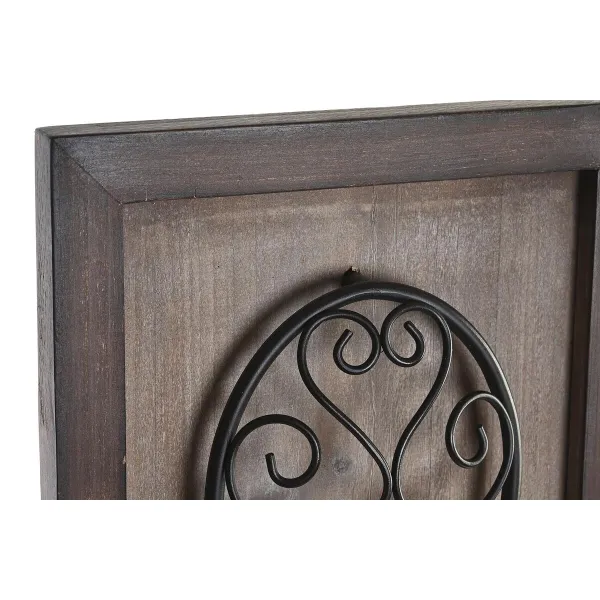Koristehahmo DKD Home Decor Vanhahtava viimeistely Metalli Puu Aterinta (24 x 5 x 99 cm) (2 osaa)