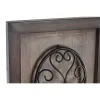 Dekoratīvās figūriņas DKD Home Decor Verouderde afwerking Metāls Koks Galda Piederumu (24 x 5 x 99 cm) (2 gb.)