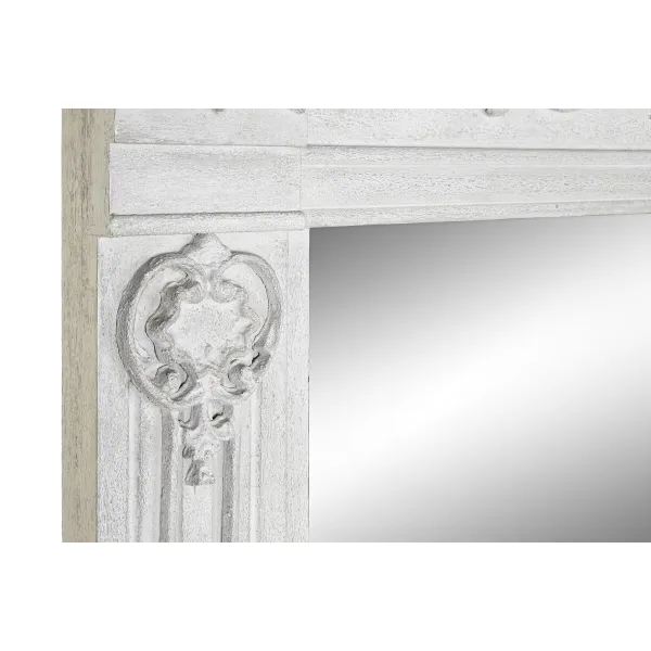 Sienas spogulis DKD Home Decor Pelēks Romantiski 133 x 8,5 x 167 cm
