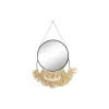 Sieninis veidrodis DKD Home Decor Juoda Auksinis Natūralus Kutai Boho 55 x 2,5 x 83 cm