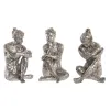 Koristehahmo DKD Home Decor 17 x 15 x 26 cm Nainen Hopeinen (3 osaa)