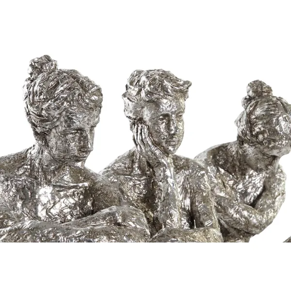 Dekoratyvinė figūrėlė DKD Home Decor 17 x 15 x 26 cm Moteris Sidabras (3 vnt.)