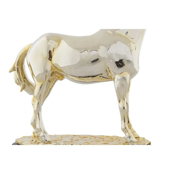 Dekoratyvinė figūrėlė DKD Home Decor Arklys Juoda Auksinis Derva (30 x 11,5 x 26 cm)