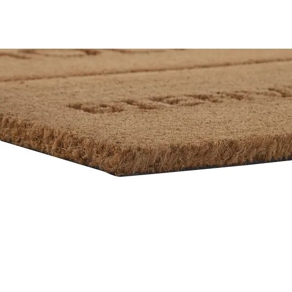 Kāju slaukāmais paklājs DKD Home Decor Brūns Gumija Kokosrieksts (75 x 45 x 2,3 cm) (2 gb.)