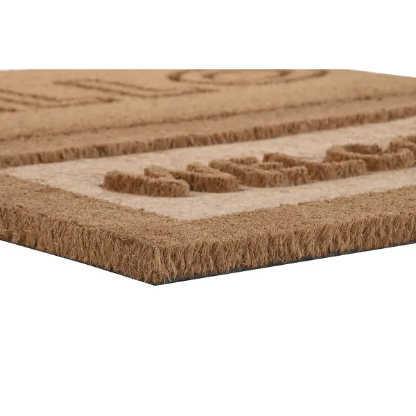 Kāju slaukāmais paklājs DKD Home Decor Brūns Gumija Kokosrieksts (75 x 45 x 2,3 cm) (2 gb.)