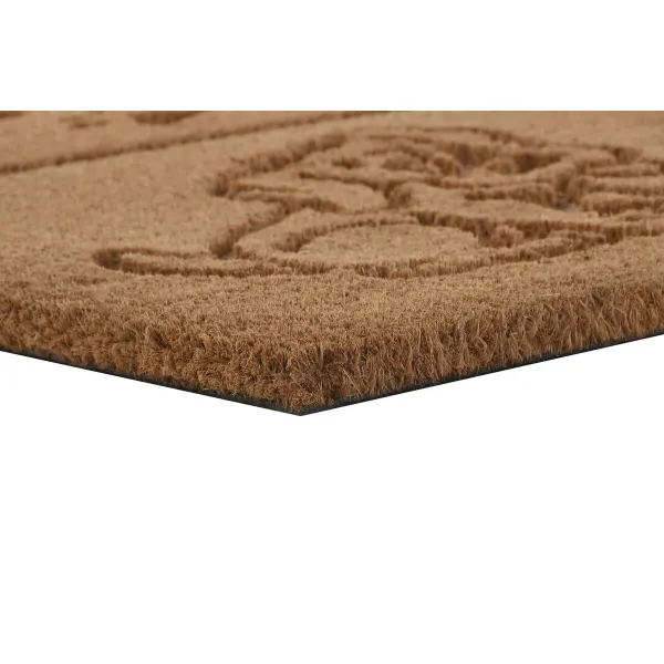 Kāju slaukāmais paklājs DKD Home Decor Brūns Gumija Kokosrieksts (75 x 45 x 2,3 cm) (2 gb.)
