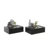 Fontanas DKD Home Decor Buda Derva Rytietiškas 29 x 21 x 23 cm (2 vnt.)