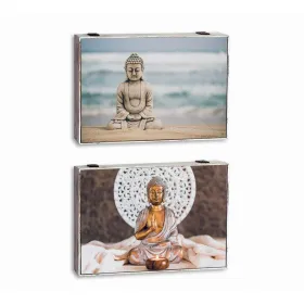 Dekoratīvs skapītis DKD Home Decor Daudzkrāsains Koks MDF Buda Skaitītājs (2 gb.)