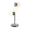 Desk lamp DKD Home Decor 26 x 26 x 59 cm Crystal Silver Metal White 220 V 50 W 23 x 23 x 49 cm