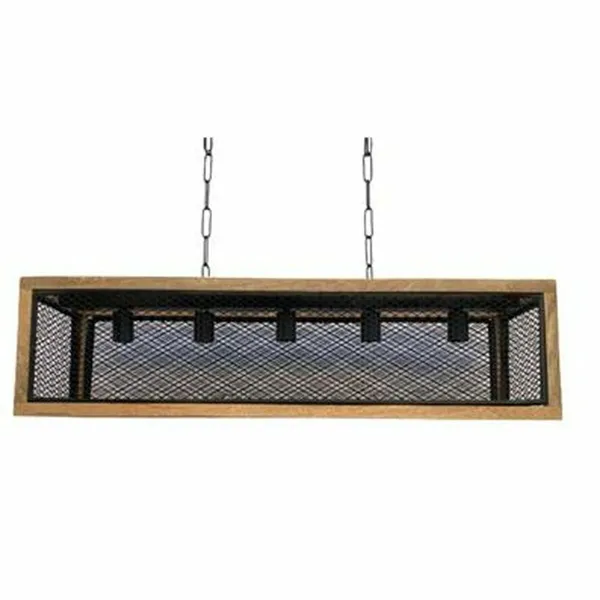Потолочный светильник DKD Home Decor Железо Древесина манго 50 W 100 x 25 x 25 cm