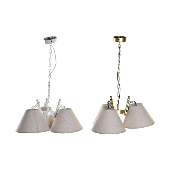 Pakabinamas apšvietimas DKD Home Decor 50 x 46 x 30 cm Auksinis Metalinis Balta 50 W (2 vnt.)