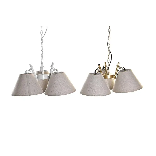 Потолочный светильник DKD Home Decor 50 x 46 x 30 cm Позолоченный Металл Белый 50 W (2 штук)