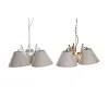 Потолочный светильник DKD Home Decor 50 x 46 x 30 cm Позолоченный Металл Белый 50 W (2 штук)