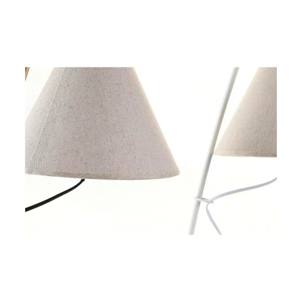 Desk lamp DKD Home Decor Golden Metal Linen White 50 W Modern (25 x 31 x 57 cm) (2 Units)